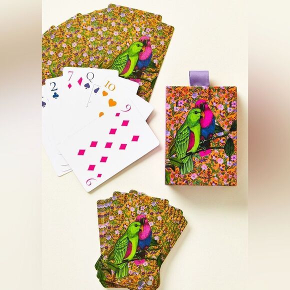 Anthropologie NWT Maeve Parrot 🦜 Playing Cards - Picture 1 of 2